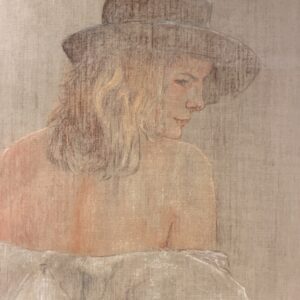 Vrouw met hoed van Maria de Ruiter-de Witt, volledige afbeelding van het werk