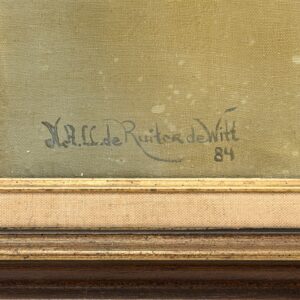 Signature and date at the lower left of Self-Portrait