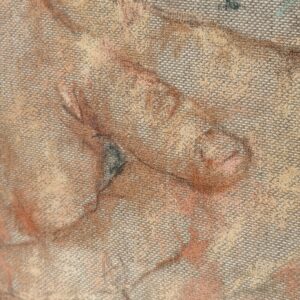 Detail of the face and pastel texture in Ernst Daniël Smit
