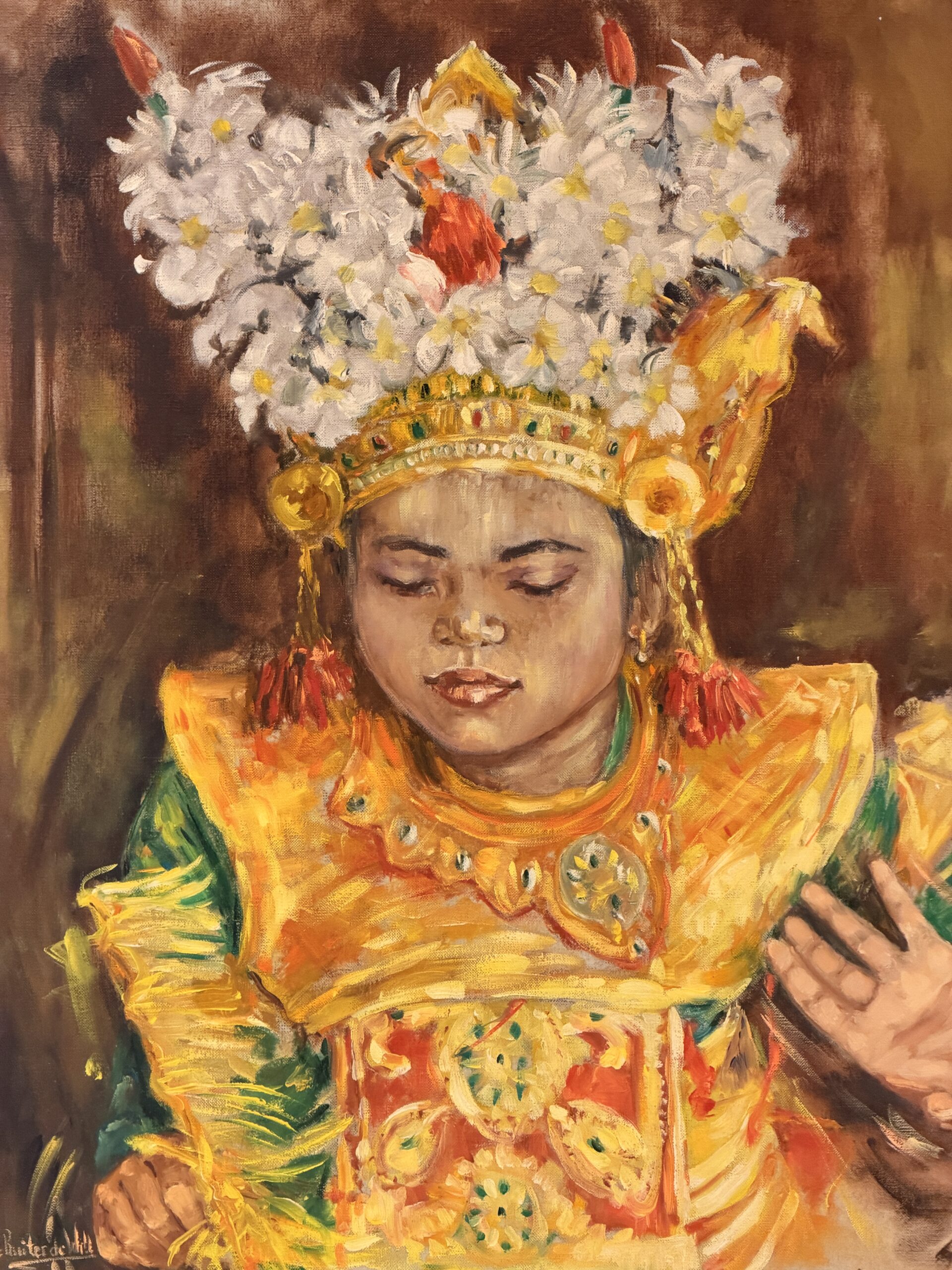 Indonesian Dancer by Maria de Ruiter-de Witt, full image of the artwork