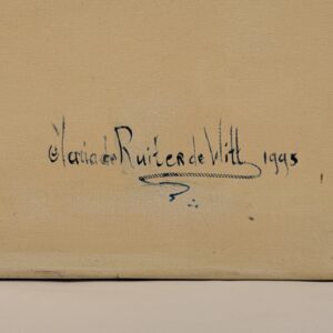 Signature and date at the lower right of Street Artist