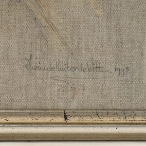 Signature and date at the lower right of Crouching Man