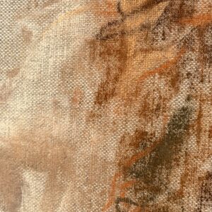 Detail of the pastel chalk and linen texture in Barbara's Reverie