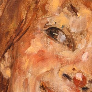 Detail of the face and brushwork in My Cat