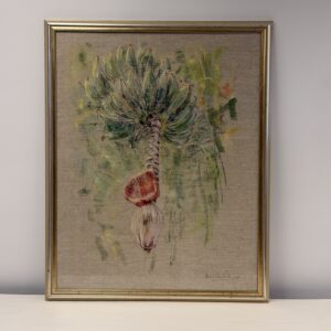 Coconut in its metallic-coloured frame