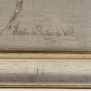 Signature at the lower right of Orchids