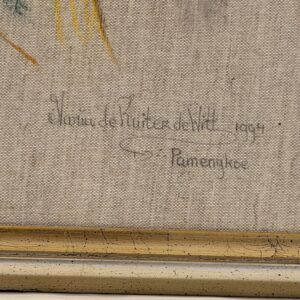Signature, date and title at the lower right of Pamengkoe
