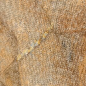 Detail of the pastel chalk and the linen texture