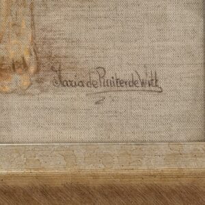 Signature at the lower right of Crouching man