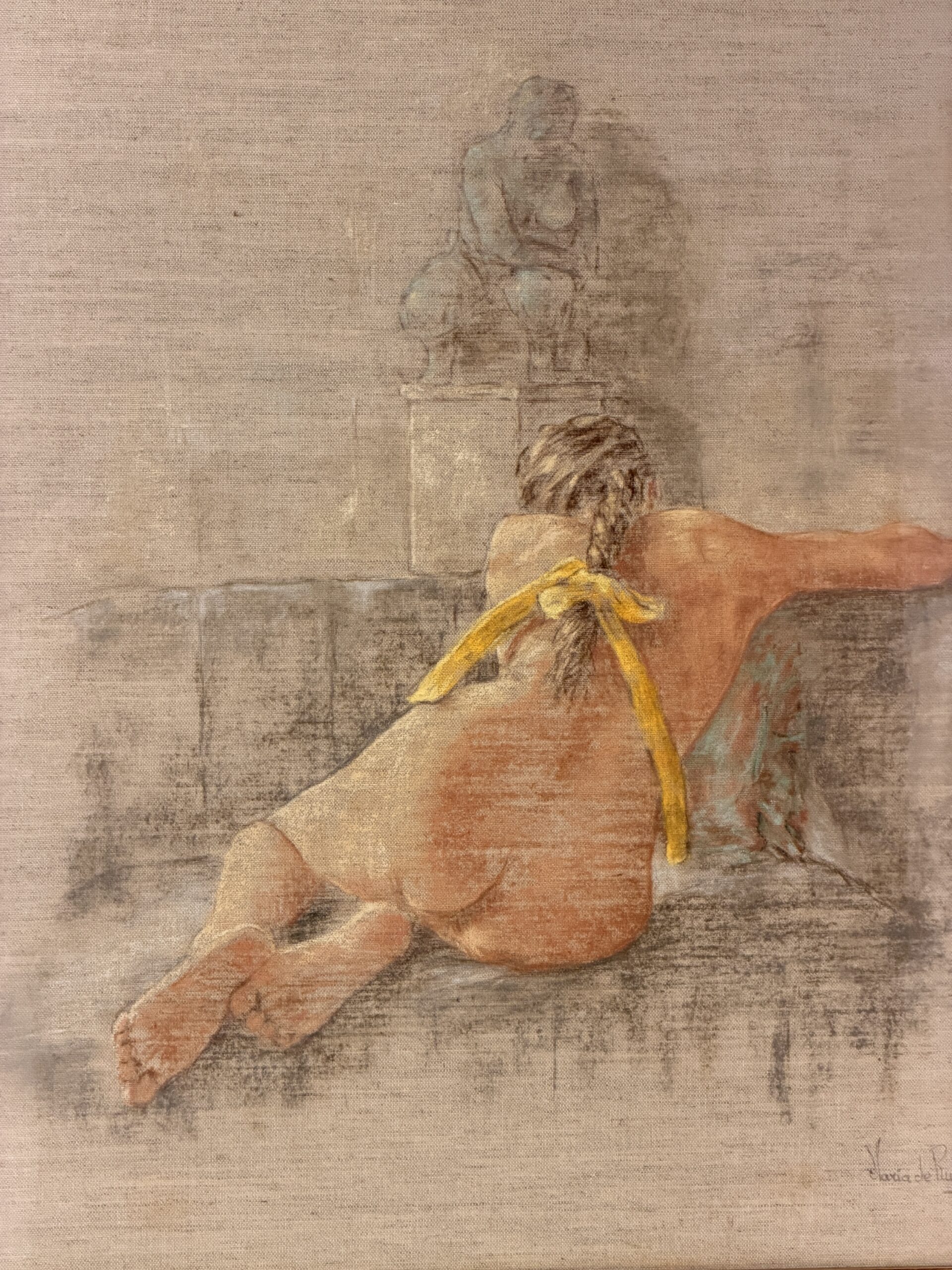 The Yellow Bow by Maria de Ruiter-de Witt, full image of the artwork
