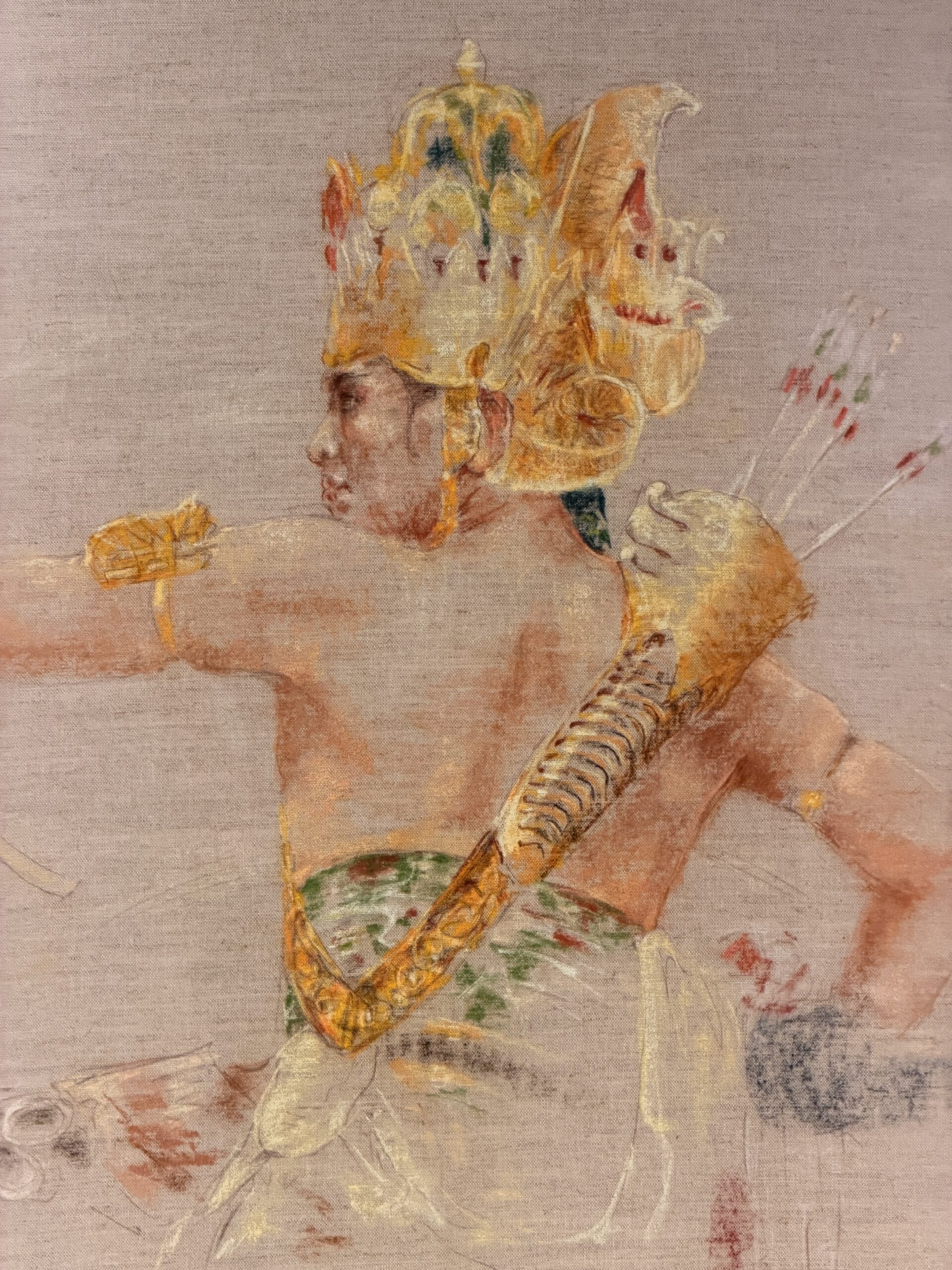Indonesian Warrior by Maria de Ruiter-de Witt, full image of the artwork