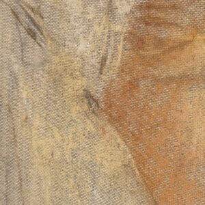Detail of the face and pastel chalk texture on linen