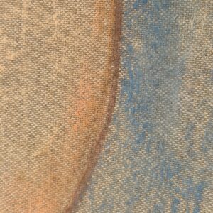 Detail of the pastel chalk and linen texture in Erik Kneeling