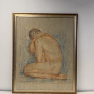 Erik Kneeling in its gold-coloured frame