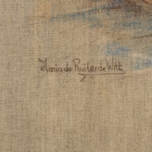 Signature at the lower left of Erik Kneeling
